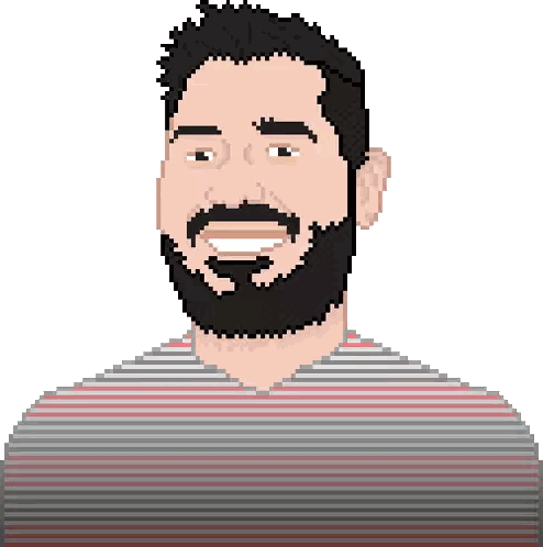 Pixel Art Man with Beard