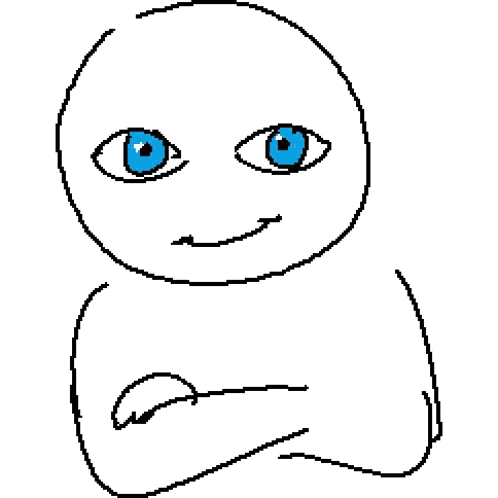 Pixel Art Man with Blue Eyes and Beard