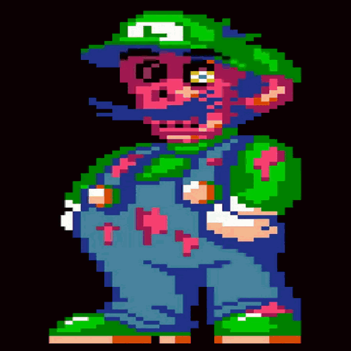 Pixel Art Man with Green Hat