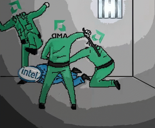 Pixel Art Man With Intel Logo