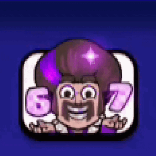 Pixel Art Man with Purple Hat and Star in Head