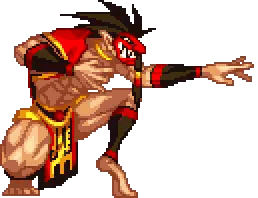 Pixel Art Man with Red Mask