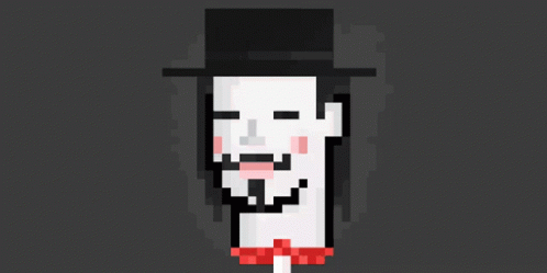 Pixel Art Man with Top Hat