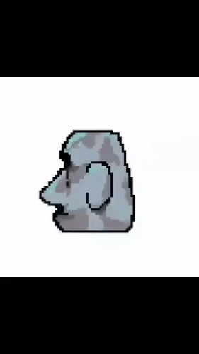 Pixel Art Monkey Head Statue