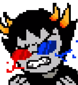 Pixel Art Monster with Horns