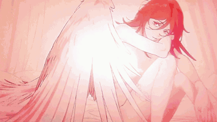Pixel Art Naked Woman with Wings