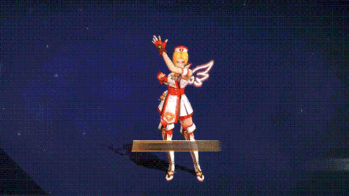 Pixel Art Nurse With Wings and Hat