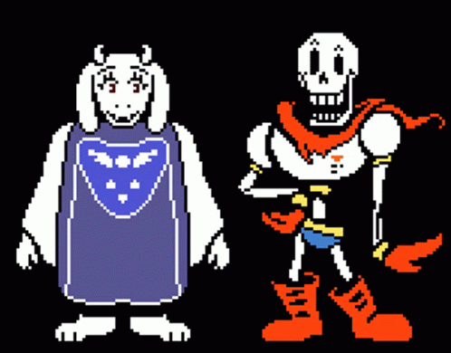 Pixel Art of Sheep and Skeleton