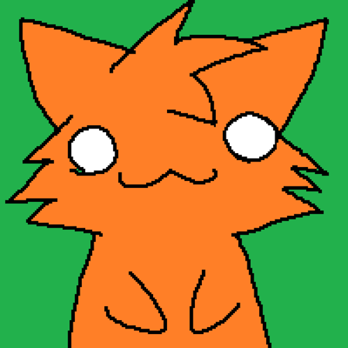 Pixel Art Orange Cat