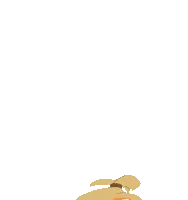 Pixel Art Orange Fish Wearing Hat