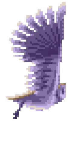 Pixel Art Owl Flying