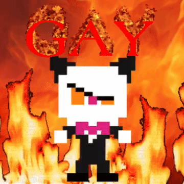 Pixel Art Panda Bear Gay GIF