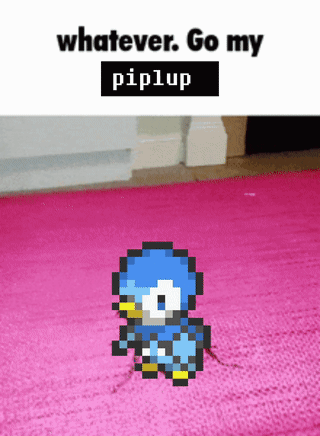 Pixel Art Penguin With Words Whatever Go My Piplup