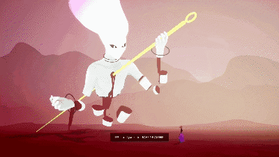 Pixel Art Person Holding Cane With Number 111 GIF