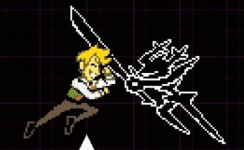 Pixel Art Person Holding Sword GIF