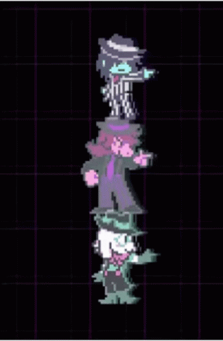 Pixel Art Person In Dark Room With Grid Background GIF