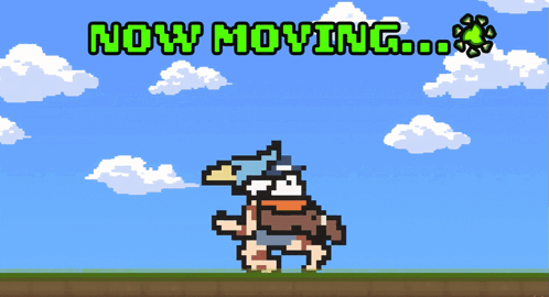 Pixel Art Person Moving Below