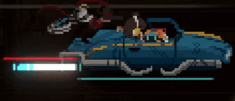 Pixel Art Person Riding Car GIF