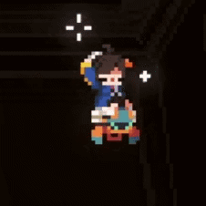 Pixel Art Person Riding Crab GIF
