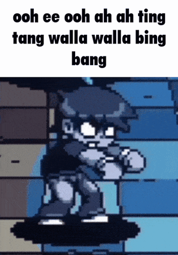 Pixel Art Person Riding Skateboard Ooh Ee