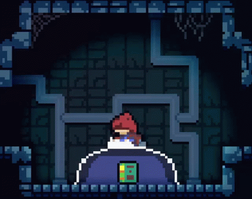 Pixel Art Person Standing in Room