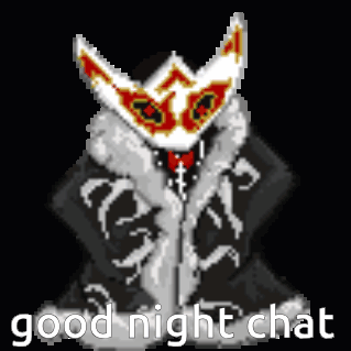 Pixel Art Person Wearing Good Night Chat Mask