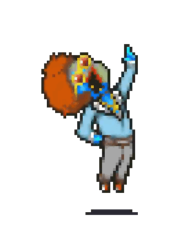 Pixel Art Person with Bucket