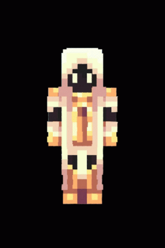 Pixel Art Person With Hood and Blue Eye