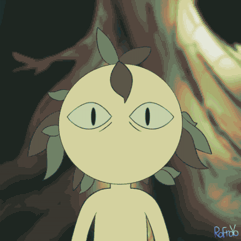 Pixel Art Person with Leaf Hair
