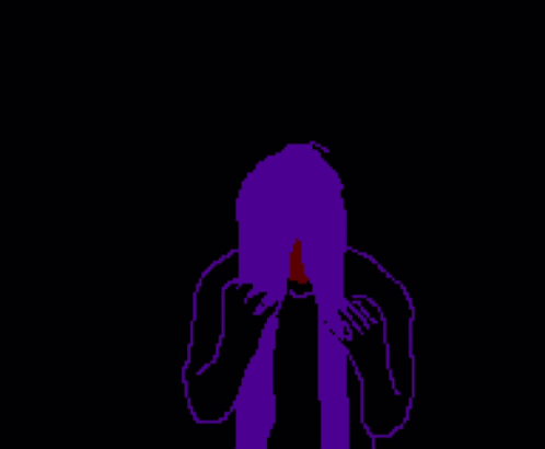 Pixel Art Person with Purple Hair