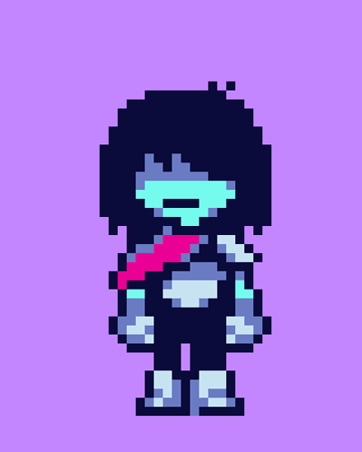 Pixel Art Person With Scarf GIF