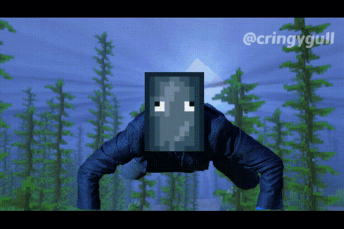 Pixel Art Person with Shield on Head