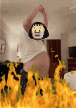 Pixel Art Person With Smiley Face GIF