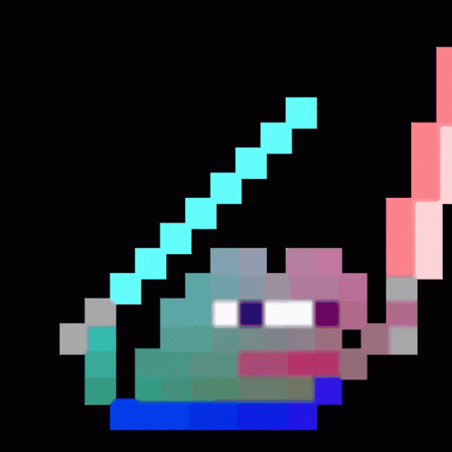 Pixel Art Person With Sword