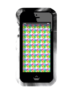 Pixel Art Phone With Rainbow Screen