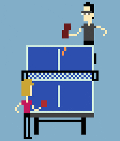 Pixel Art Ping Pong GIF