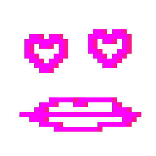 Pixel Art Pink Heart Glasses