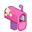 Pixel Art Pink Mailbox