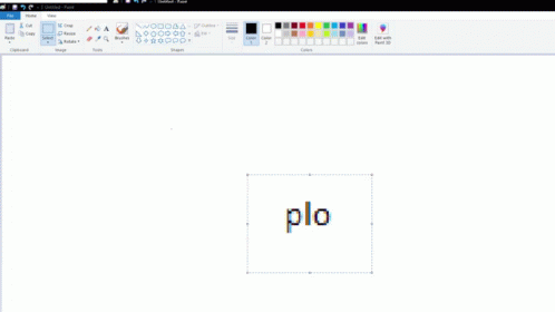 Pixel Art PLO On Computer Screen GIF
