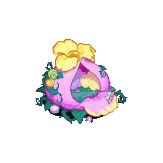Pixel Art Purple And Yellow Flower