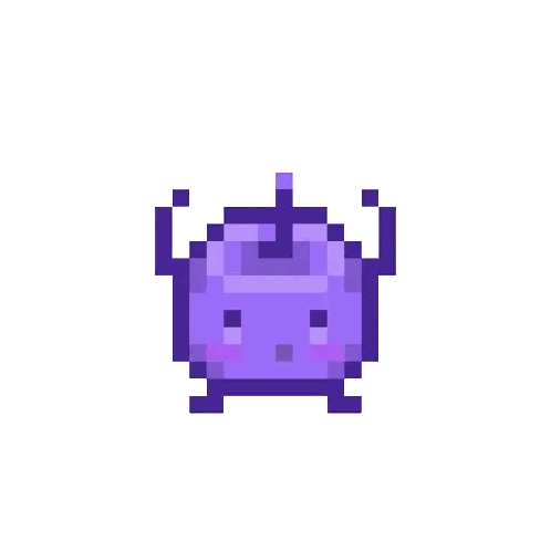 Pixel Art Purple Object