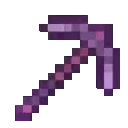 Pixel Art Purple Pickaxe With Long Handle