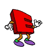 Pixel Art Red Box with Arms and Legs