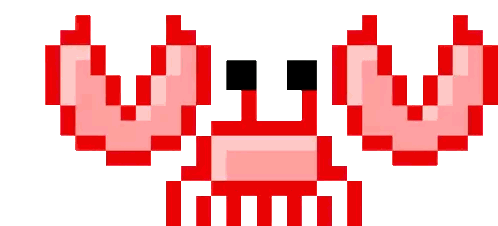 Pixel Art Red Crab