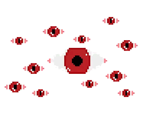 Pixel Art Red Eyes