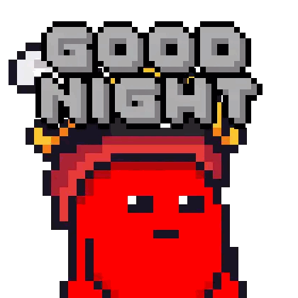 Pixel Art Red Object Good Night