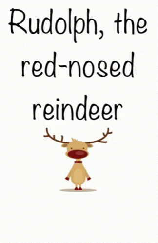 Pixel Art Reindeer With Red Nose Flying GIF