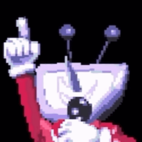 Pixel Art Robot Giving Thumbs Up GIF