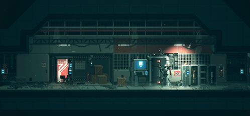 Pixel Art Room With Cola Sign