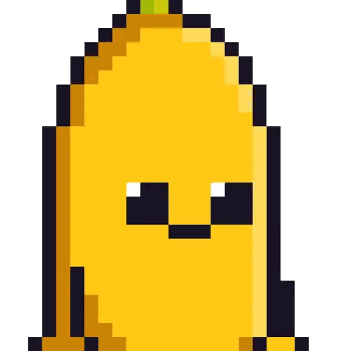 Pixel Art Sad Banana
